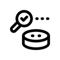 server inspection line icon. Clean and minimalist icon for websites and mobile apps. vector