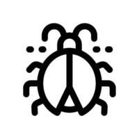bug line icon. Clean and minimalist icon for websites, mobile apps, presentations, and logos. Fully scalable and customizable for any project. vector