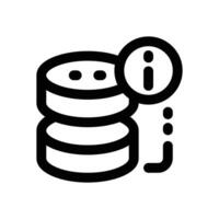info hosting line icon. Clean and minimalist icon for websites and mobile apps. vector