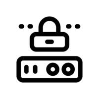 lock server line icon. Clean and minimalist icon for websites and mobile apps. vector