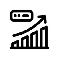 growth statistic line icon. Clean and minimalist icon for websites and mobile apps. vector