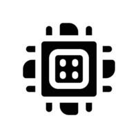 cpu glyph icon. Strong and solid icon for websites, mobile interfaces, presentations, and visual branding. High quality and easy to edit. vector