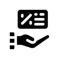 rate glyph icon. Strong and solid icon for websites and mobile apps. vector