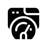 web performance glyph icon. Strong and solid icon for websites and mobile apps. vector