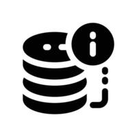 info hosting glyph icon. Strong and solid icon for websites and mobile apps. vector