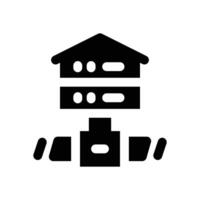 home server glyph icon. Strong and solid icon for websites, mobile interfaces, presentations, and visual branding. High quality and easy to edit. vector
