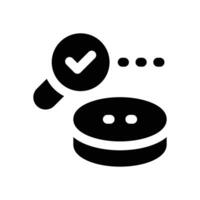 server inspection glyph icon. Strong and solid icon for websites, mobile interfaces, presentations, and visual branding. High quality and easy to edit. vector