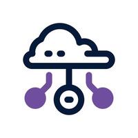 cloud computing duotone icon. Sleek and modern icon for websites, mobile apps, marketing materials, and corporate design. Fully scalable and ready to use. vector