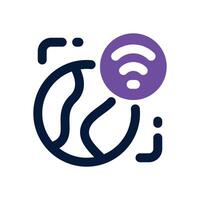 worldwide duotone icon. Sleek and modern icon for websites, mobile apps, marketing materials, and corporate design. Fully scalable and ready to use. vector