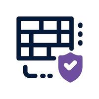 firewall duotone icon. Sleek and modern icon for websites, mobile apps, marketing materials, and corporate design. Fully scalable and ready to use. vector