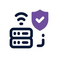 hosting protection dual tone icon. Sleek and modern icon for websites and mobile apps. vector