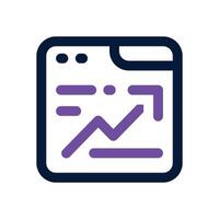 web traffic dual tone icon. Sleek and modern icon for websites and mobile apps. vector
