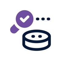 server inspection dual tone icon. Sleek and modern icon for websites and mobile apps. vector