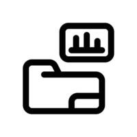 folder database line icon. Clean and minimalist icon for websites and mobile apps. vector
