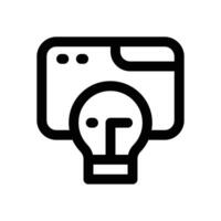 bulb line icon. Clean and minimalist icon for websites and mobile apps. vector