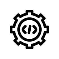 setting code line icon. Clean and minimalist icon for websites and mobile apps. vector