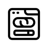 web link line icon. Clean and minimalist icon for websites and mobile apps. vector