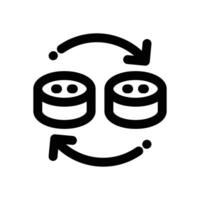 data sharing line icon. Clean and minimalist icon for websites and mobile apps. vector