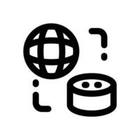 server network line icon. Clean and minimalist icon for websites and mobile apps. vector