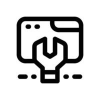 web maintenance line icon. Clean and minimalist icon for websites, mobile apps, presentations, and logos. Fully scalable and customizable for any project. vector
