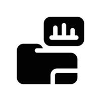 folder database glyph icon. Strong and solid icon for websites and mobile apps. vector