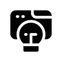 bulb glyph icon. Strong and solid icon for websites and mobile apps. vector