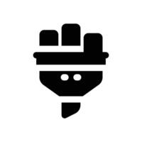 filter report glyph icon. Strong and solid icon for websites and mobile apps. vector