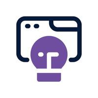bulb dual tone icon. Sleek and modern icon for websites and mobile apps. vector