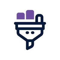 filter report dual tone icon. Sleek and modern icon for websites and mobile apps. vector