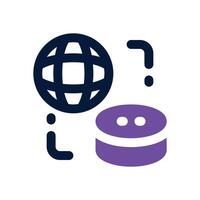 server network dual tone icon. Sleek and modern icon for websites and mobile apps. vector