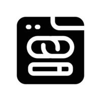 web link glyph icon. Strong and solid icon for websites and mobile apps. vector