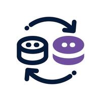 data sharing dual tone icon. Sleek and modern icon for websites and mobile apps. vector