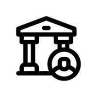 bank account line icon. Clean and minimalist icon for websites, mobile apps, presentations, and logos. Fully scalable and customizable for any project. vector