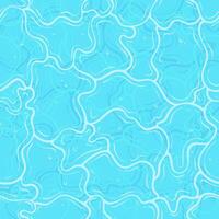 Hand drawn seamless pattern of blue rippled swimming pool, aquatic water surface texture for summertime vector