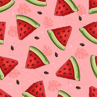 colorful watermelon pattern design vector