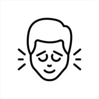 Black line icon calm vector