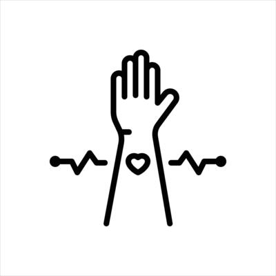 Black line icon pulse