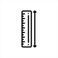 Black line icon ruler vector