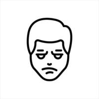 Black line icon bored vector