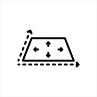 Black line icon surface vector