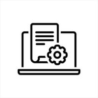 Black line icon project vector
