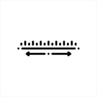 Black line icon width vector