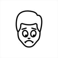 Black line icon upset vector
