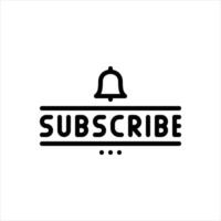 Black line icon subscribe vector