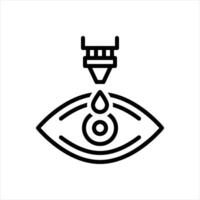 Black line icon drop vector