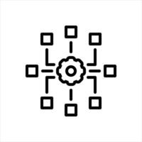 Black line icon framework vector