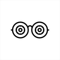 Black line icon observe vector