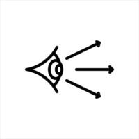 Black line icon visual perception vector