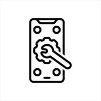 Black line icon adjust vector