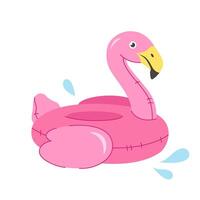 Inflatable circle in the form of flamingos vector